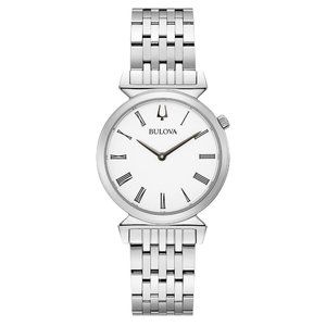 Bulova Women's Regatta Roman Numerals Quartz Silver Tone Watch 30mm 96L275